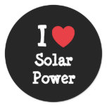 I love Solar Power heart custom personalized stickers