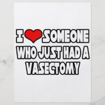 I Love Someone Who Just Had a Vasectomy Flyer