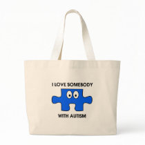 I love someone with autism canvas bags
