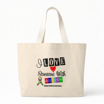 I Love Someone With Autism Tote Bags