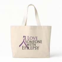 i love someone with epilepsy canvas bags