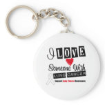 I Love Someone With Lung Cancer Keychains