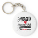 I Love Someone With Lung Cancer keychains
