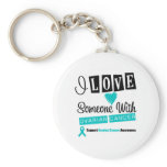 I Love Someone With Ovarian Cancer Key Chain