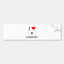I Love Somerset Massachusetts Bumper Sticker