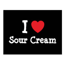 I love Sour Cream heart T-Shirt Postcard