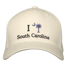 I Love South Carolina Palmetto Embroidered Hat