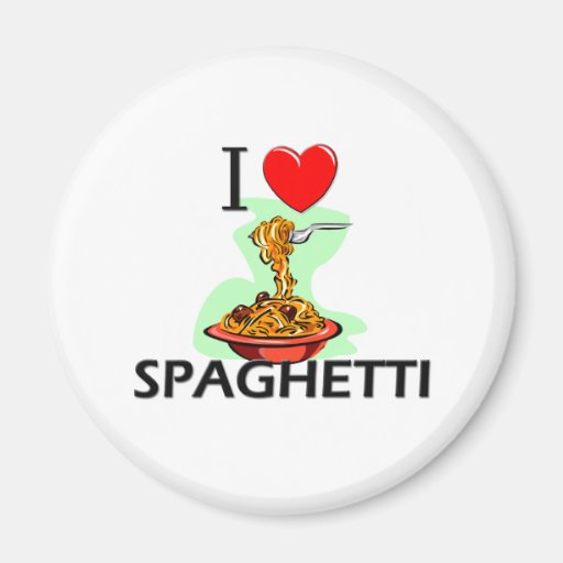 I Love Spaghetti Fridge Magnets