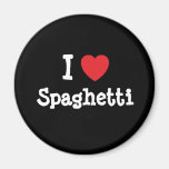 I love Spaghetti heart T-Shirt Refrigerator Magnets