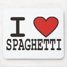 I Love Spaghetti Mouse Pad