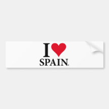 I LOVE SPAIN PEGATINA DE PARACHOQUE