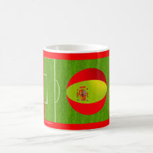 I Love Spanish football soccer flag mug