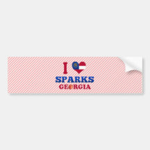 I Love Sparks, Georgia Bumper Sticker