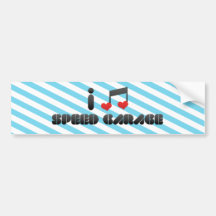 I Love Speed Garage Bumper Stickers