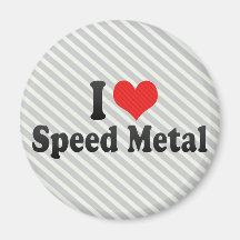 I Love Speed Metal Fridge Magnets
