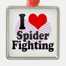 I love Spider Fighting Christmas Tree Ornaments