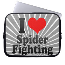 I love Spider Fighting Laptop Computer Sleeves