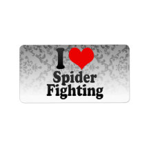 I love Spider Fighting Personalized Address Label