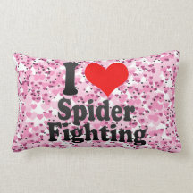 I love Spider Fighting Throw Pillows