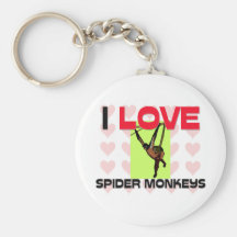 I Love Spider Monkeys Keychains