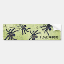 I LOVE SPIDERS BUMPER STICKER