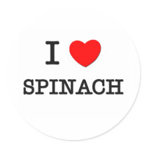I Love SPINACH ( food ) stickers