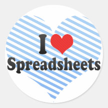 I Love Spreadsheets Sticker
