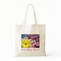 I Love Spring Flowers! Tote bag Daffodils Blossoms