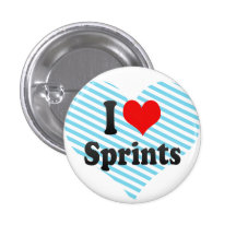 I love Sprints Pinback Button