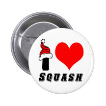 I Love Squash Design Pins
