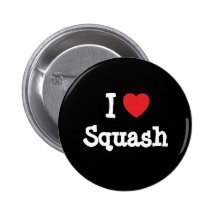 I love Squash heart custom personalized Button