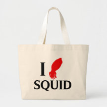I Love Squid Bags