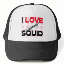 I Love Squid Trucker Hats