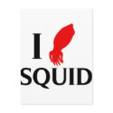 I Love Squid postcards