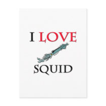 I Love Squid Post Card