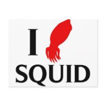 I Love Squid Postcards