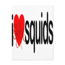 I Love Squids Postcard