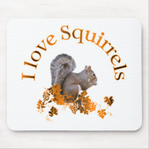 I Love Squirrels Mouse Pad