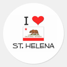I Love ST. HELENA California Sticker