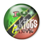 I Love St. Kitts & Nevis Patriot Magnet