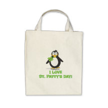 I Love St Patty's Day Canvas Bags