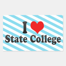 I Love State College, United States Rectangular Sticker