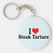 I Love Steak Tartare Keychains
