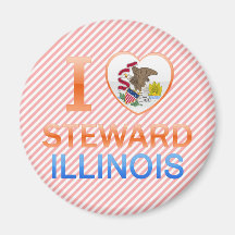 I Love Steward, IL Magnet