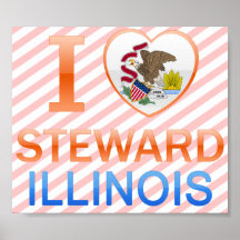 I Love Steward, IL Posters