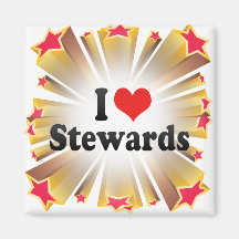 I Love Stewards Magnet