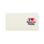 I love Stock Car Racing Custom Address Labels