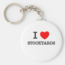 I Love Stockyards Keychain