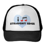 I Love Straight Edge Mesh Hats