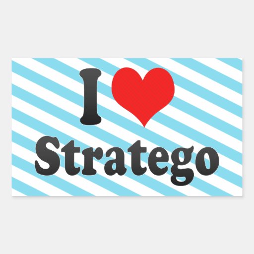 I love Stratego Rectangular Sticker